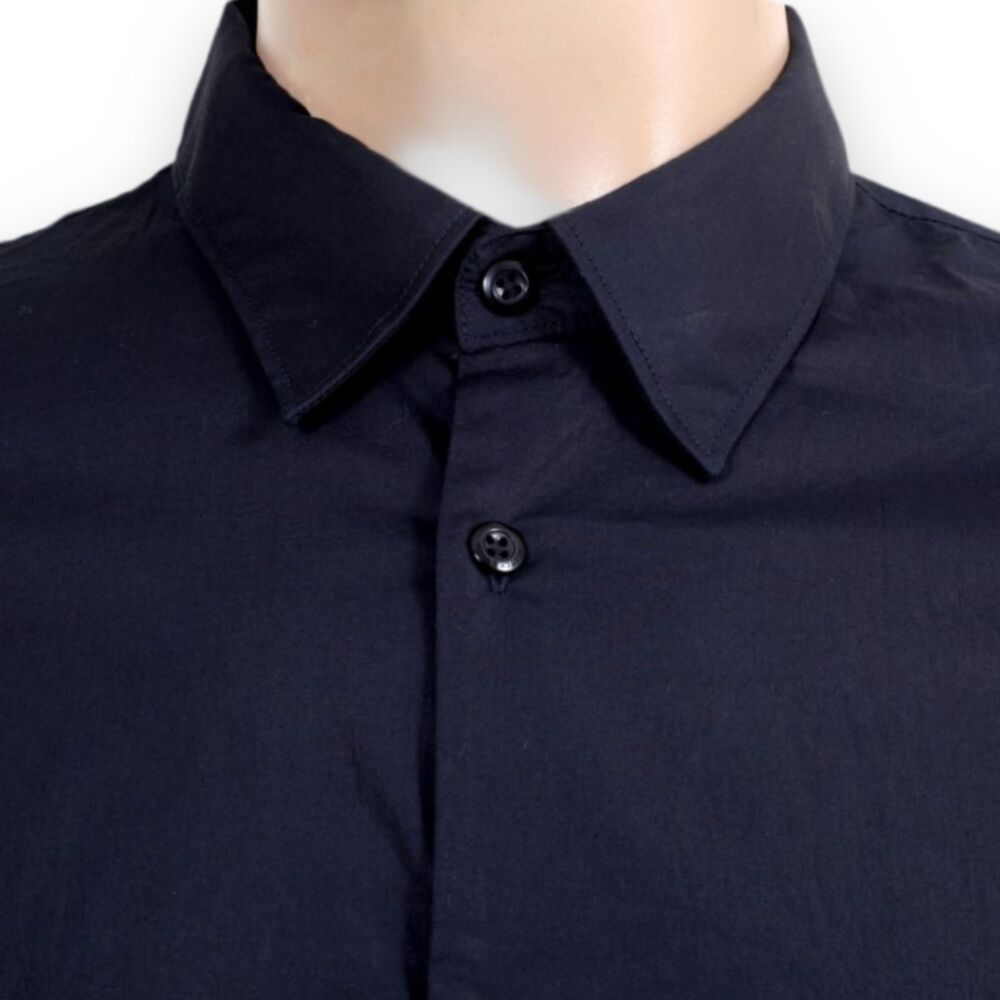 Scotch & Soda Slim Fit Stretch Cotton Shirt in Dark Navy Blue Sz M 20 x 32" - Picture 11 of 12